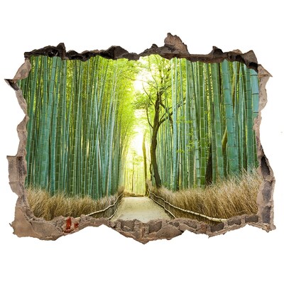 3d-s lyuk vizuális effektusok matrica Bambusz erdő