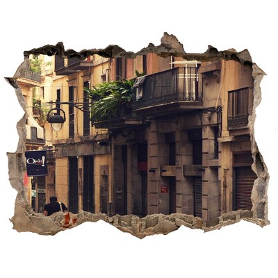 3d-s lyuk vizuális effektusok matrica Streets of barcelona
