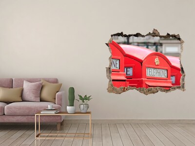 3d-s lyuk vizuális effektusok matrica Brit telefonfülkék