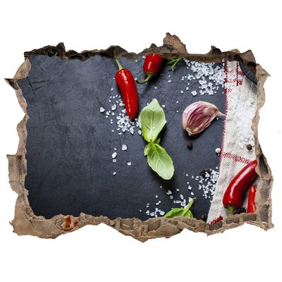 3d-s lyuk vizuális effektusok matrica Egy ízekkel teli konyha