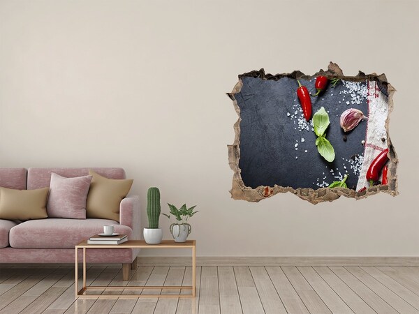 3d-s lyuk vizuális effektusok matrica Egy ízekkel teli konyha