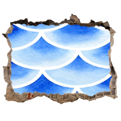 3d-s lyuk vizuális effektusok matrica Víz árad a falban lévő lyukban