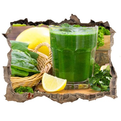 3d-s lyuk vizuális effektusok matrica Zöld koktél természetes környezetben