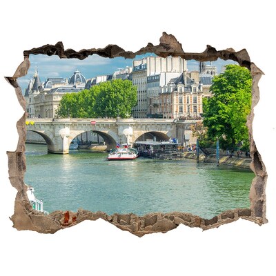 3d-s lyuk vizuális effektusok matrica Seine párizsban
