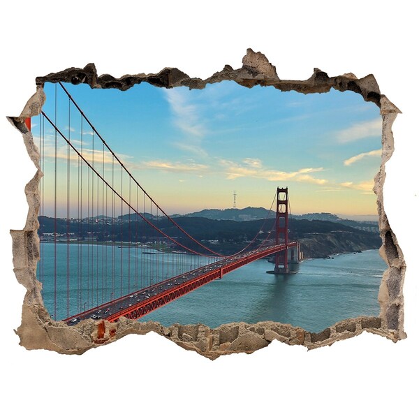 3d-s lyuk vizuális effektusok matrica Golden Gate híd San Franciscóban