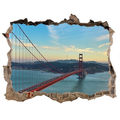 3d-s lyuk vizuális effektusok matrica Golden Gate híd San Franciscóban