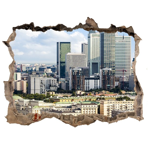 3d-s lyuk vizuális effektusok matrica A modern város látképe