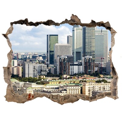 3d-s lyuk vizuális effektusok matrica A modern város látképe