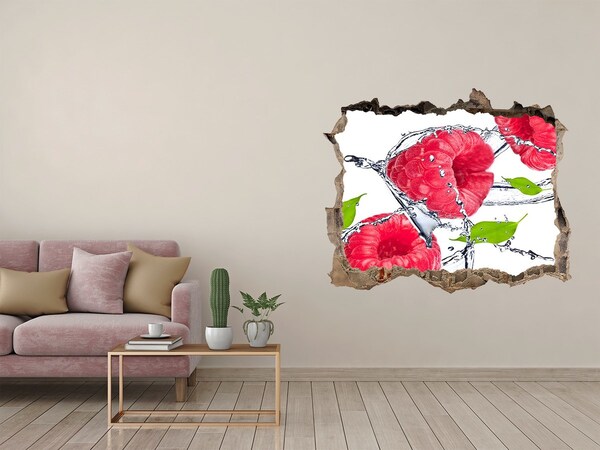 3d-s lyuk vizuális effektusok matrica Málna-vízesés