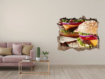 3d-s lyuk vizuális effektusok matrica Hamburger