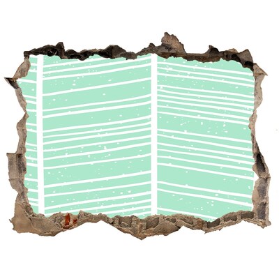 3d-s lyuk vizuális effektusok matrica Zöld fal skandináv stílusban