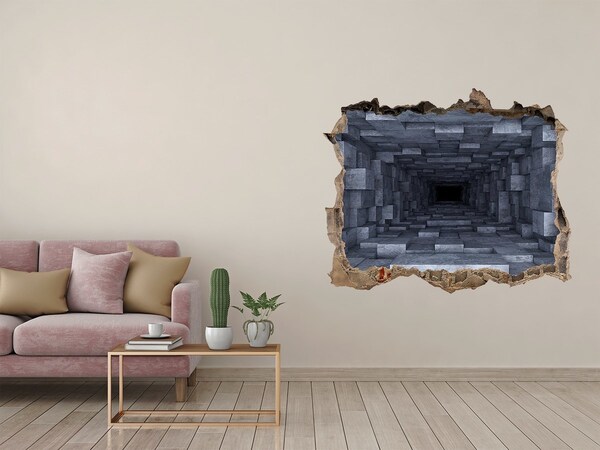 3d-s lyuk vizuális effektusok matrica Mély alagút betonban