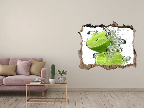 3d-s lyuk vizuális effektusok matrica Frissítő citromos koktél