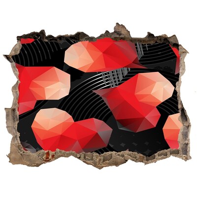 3d-s lyuk vizuális effektusok matrica Geometria a hulladékban