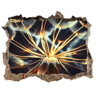 3d-s lyuk vizuális effektusok matrica Virág a tűzből