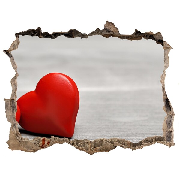 3d-s lyuk vizuális effektusok matrica Szív egy lyukban a falban