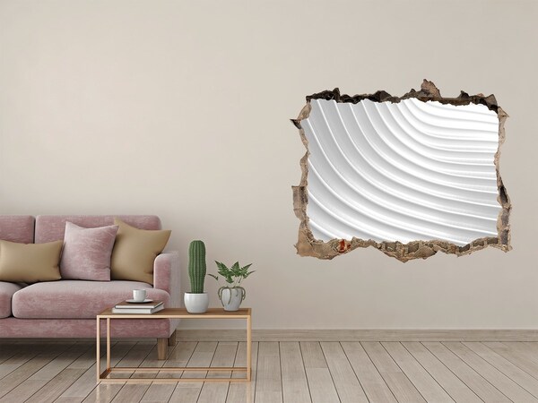 3d-s lyuk vizuális effektusok matrica Egy törött fal hullámos vonalakkal