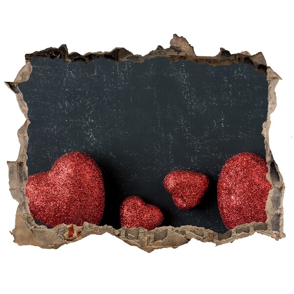 3d-s lyuk vizuális effektusok matrica Egy romokban heverő szív