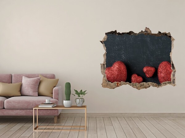 3d-s lyuk vizuális effektusok matrica Egy romokban heverő szív