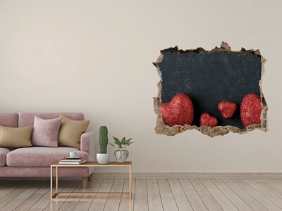 3d-s lyuk vizuális effektusok matrica Egy romokban heverő szív