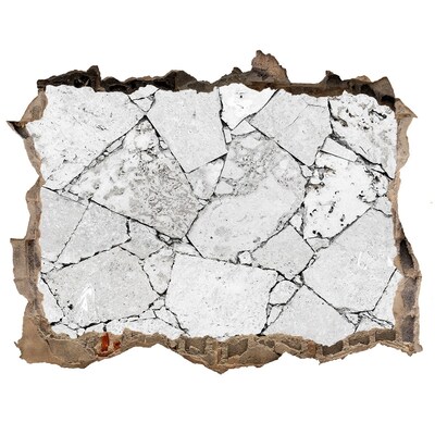 3d-s lyuk vizuális effektusok matrica Egy sérült fal repedésekkel