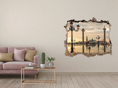 3d-s lyuk vizuális effektusok matrica Velence napfelkeltekor