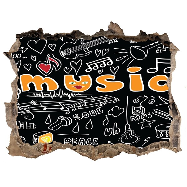 3d-s lyuk vizuális effektusok matrica A zenei világ a falak mögött