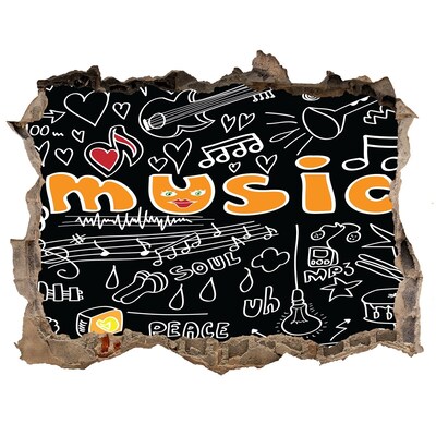 3d-s lyuk vizuális effektusok matrica A zenei világ a falak mögött