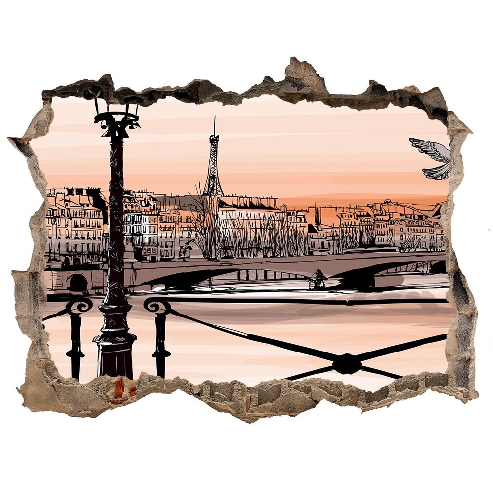 3d-s lyuk vizuális effektusok matrica Alkonyat párizsban