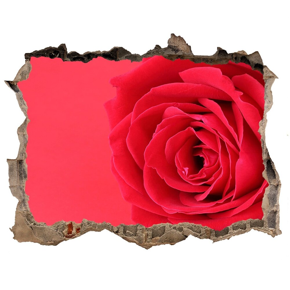 3d-s lyuk vizuális effektusok matrica Vörös rózsa