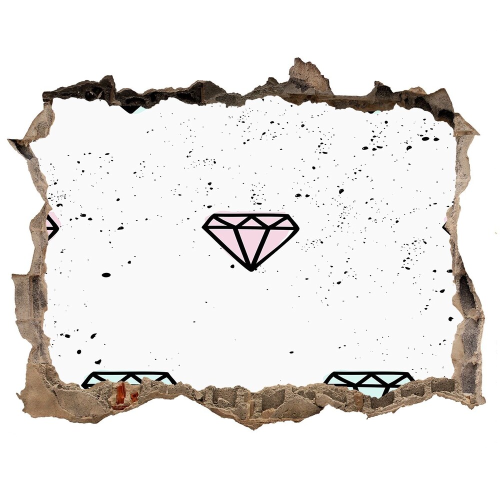 3d-s lyuk vizuális effektusok matrica Gyémánt