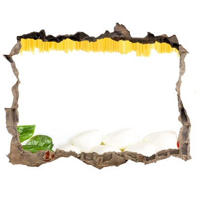 3d-s lyuk vizuális effektusok matrica Olasz lakoma egy lyukban a falban