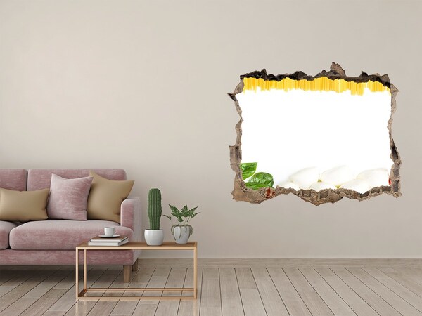 3d-s lyuk vizuális effektusok matrica Olasz lakoma egy lyukban a falban