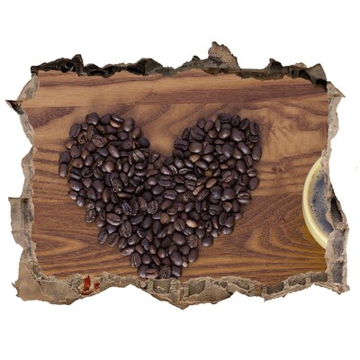 3d-s lyuk vizuális effektusok matrica Szeretem a kávét