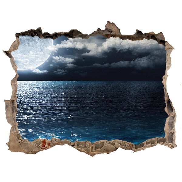 3d-s lyuk vizuális effektusok matrica Éjszakai kilátás a tengerre