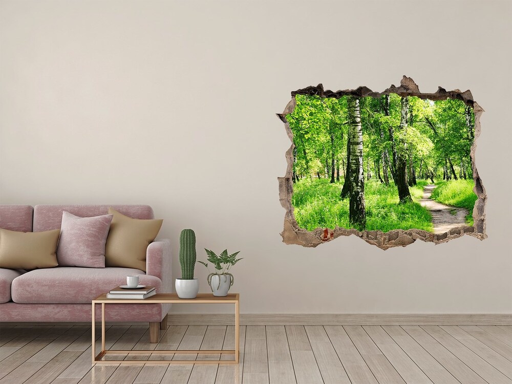 3d-s lyuk vizuális effektusok matrica Nyírfa erdő