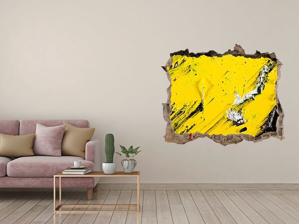 3d-s lyuk vizuális effektusok matrica Aranylyuk a betonban