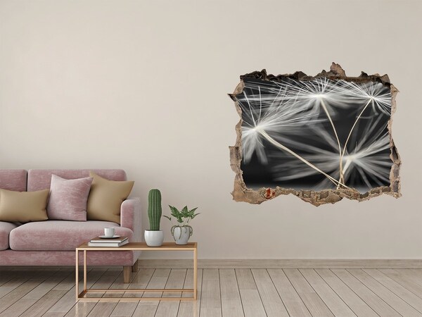 3d-s lyuk vizuális effektusok matrica Pitypang virágok betonban