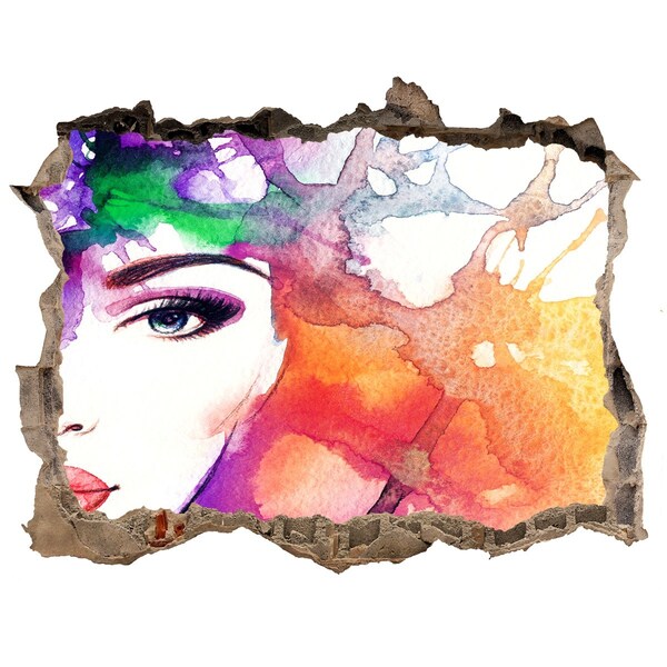 3d-s lyuk vizuális effektusok matrica Portré színes vízben