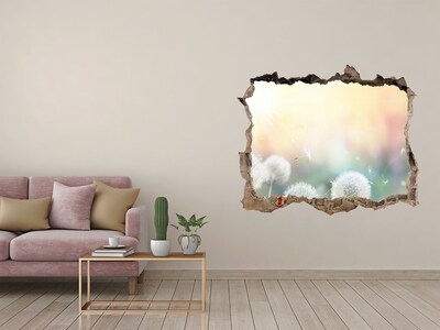 3d-s lyuk vizuális effektusok matrica A virágvilág a lyuk mögött