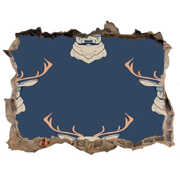 3d-s lyuk vizuális effektusok matrica Szarvas napszemüvegben