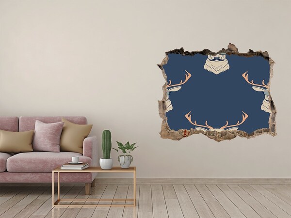 3d-s lyuk vizuális effektusok matrica Szarvas napszemüvegben