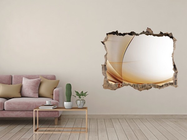 3d-s lyuk vizuális effektusok matrica Absztrakt tér a fal mögött