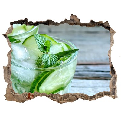 3d-s lyuk vizuális effektusok matrica Egy frissítő koktél mentával