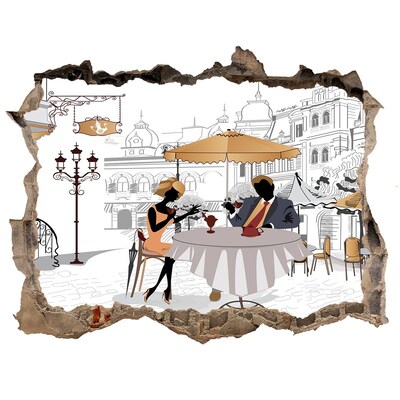 3d-s lyuk vizuális effektusok matrica Európai stílusú kávézó