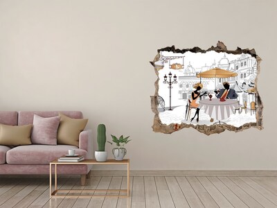 3d-s lyuk vizuális effektusok matrica Európai stílusú kávézó