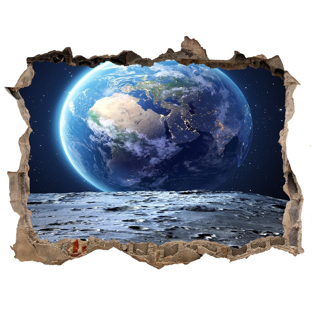 3d-s lyuk vizuális effektusok matrica Föld bolygó