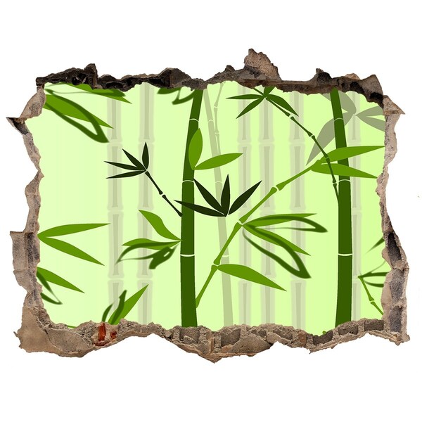 3d-s lyuk vizuális effektusok matrica Zöld bambuszerdő