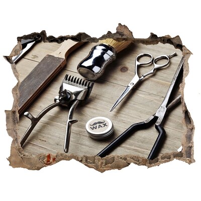 3d-s lyuk vizuális effektusok matrica Fodrászműhely