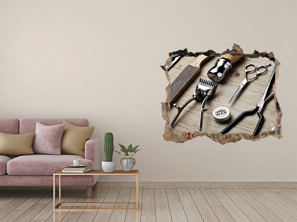 3d-s lyuk vizuális effektusok matrica Fodrászműhely